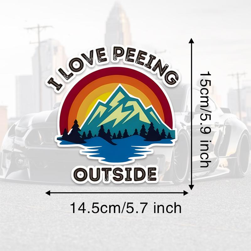 

DS13# 15x14.5 см уникальные водонепроницаемые виниловые наклейки с изображением гор из мультфильмов - глянцевая блестящая отделка для автомобилей и ноутбуков, легко наносится 15x14.5cm