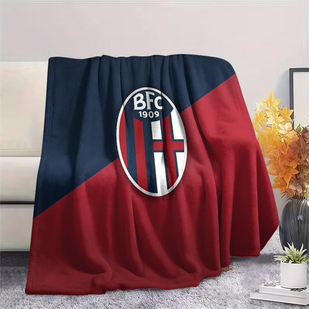 Bologna FC pattern Flannel Blanket, High quality Comfortable for All Seasons, Home Decor, Warmth and Comfort, Perfect for Gifts.