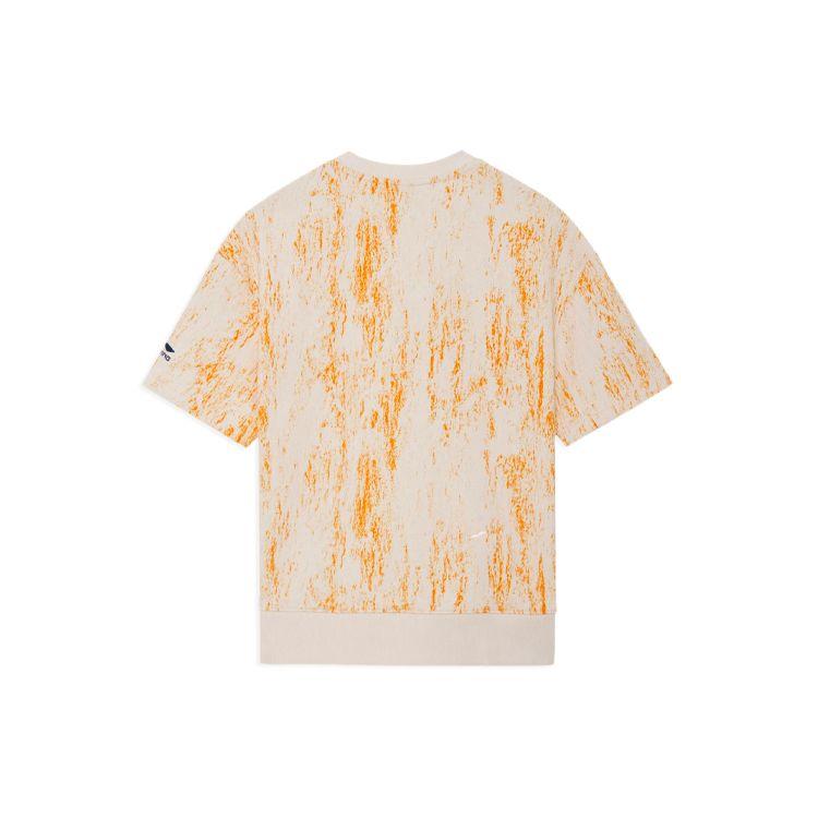 Li-Ning Music Festival Loose Round Neck Short Sleeve T-Shirt Men Tops Ice-Orange AAES007-2