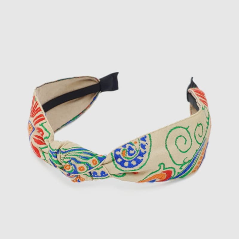 LALA Importiertes Ethno-Haarband - Elfenbein/JaC