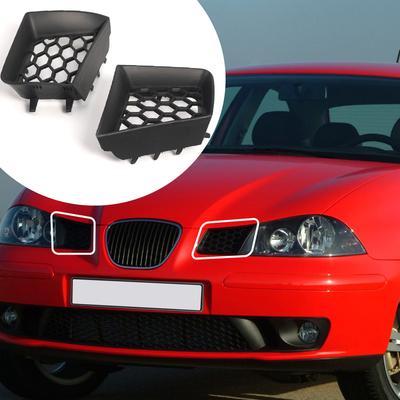 2 Stück Auto Stoßstange Vorne Oben Kühlergrill Wabenmuster Grille Für SEAT Ibiza /Cordoba Typ 6L 2002-2009 6L0853677A01C, 6L0853676A01C
