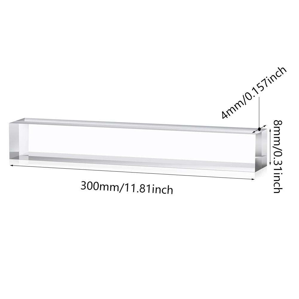 1pcs Transparents Square Acrylic Stick Bar, Clear for DIY Craft, Display Stand, Polished Edges, Multiple Sizes