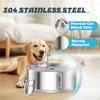 ABMH Stainless Steel 8L Large Capacity Cat Water Fountain, Dog Drinking Dispenser with Filter for Pets