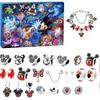 Stitch Mickey Christmas Advent Calendar Bracelets Xmas Countdown Calendar Diy Jewelry Making Kit Girls Surprise Gift