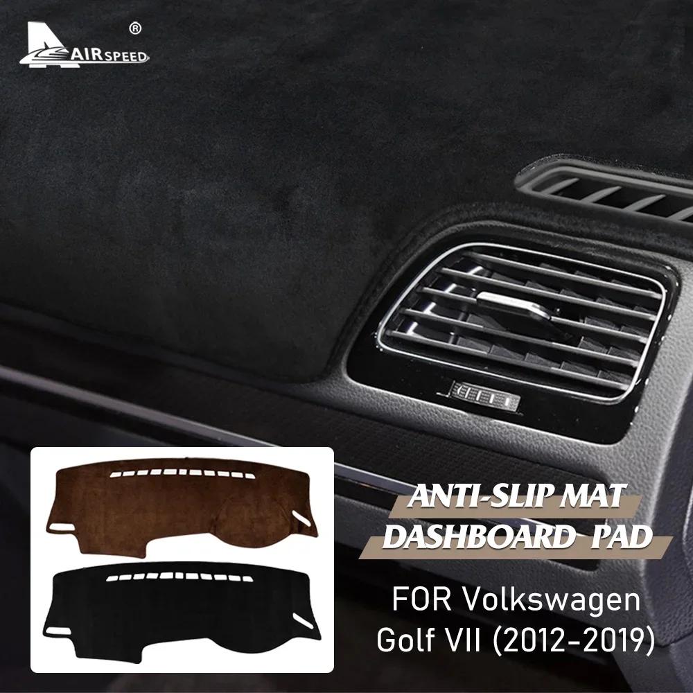Flannel Car Anti Slip Anti UV Mat Dashboard Cover Pad Dashmat Carpet For Volkswagen VW Golf 7 MK7 GTI GTD Accessories