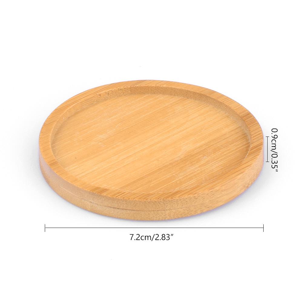 14 Style Round Square Flower Pots Planter Bamboo Tray Wood Gardening Supply Holder Home Decor Anti-Fade Simple Elegant Design