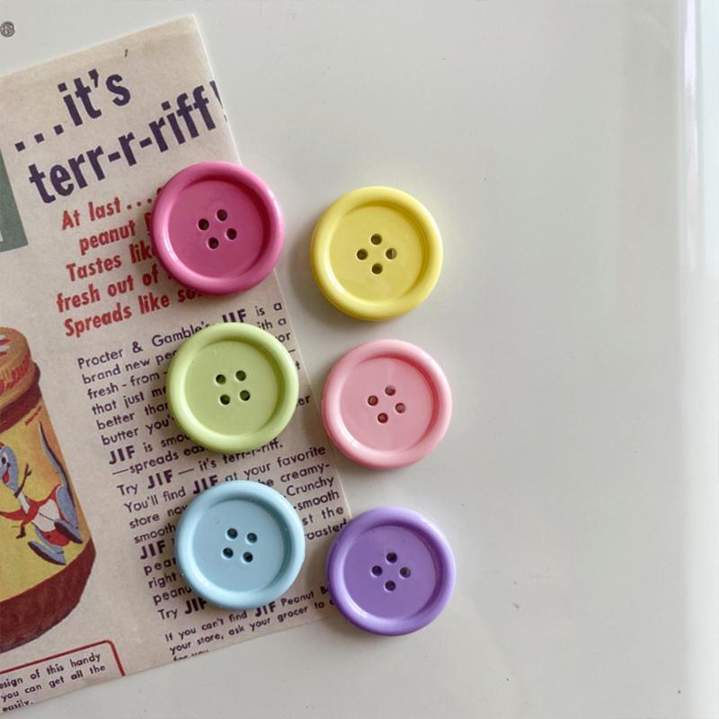 6/12pcs Button Refrigerator Sticker Home Decoration Refrigerator Magnetic Stickers Ins Plastic Refrigerator Sticker Nordic 3cm
