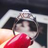 Exquisite Female Wedding Ring  Sterling SIlver 4 Claws Heart Arrow Square Zircon Crystal Rings For Women Engagement