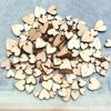 100Pcs 4Sizes Mixed Wood Wooden Love Heart Wedding Table Scatter Decor DIY Craft