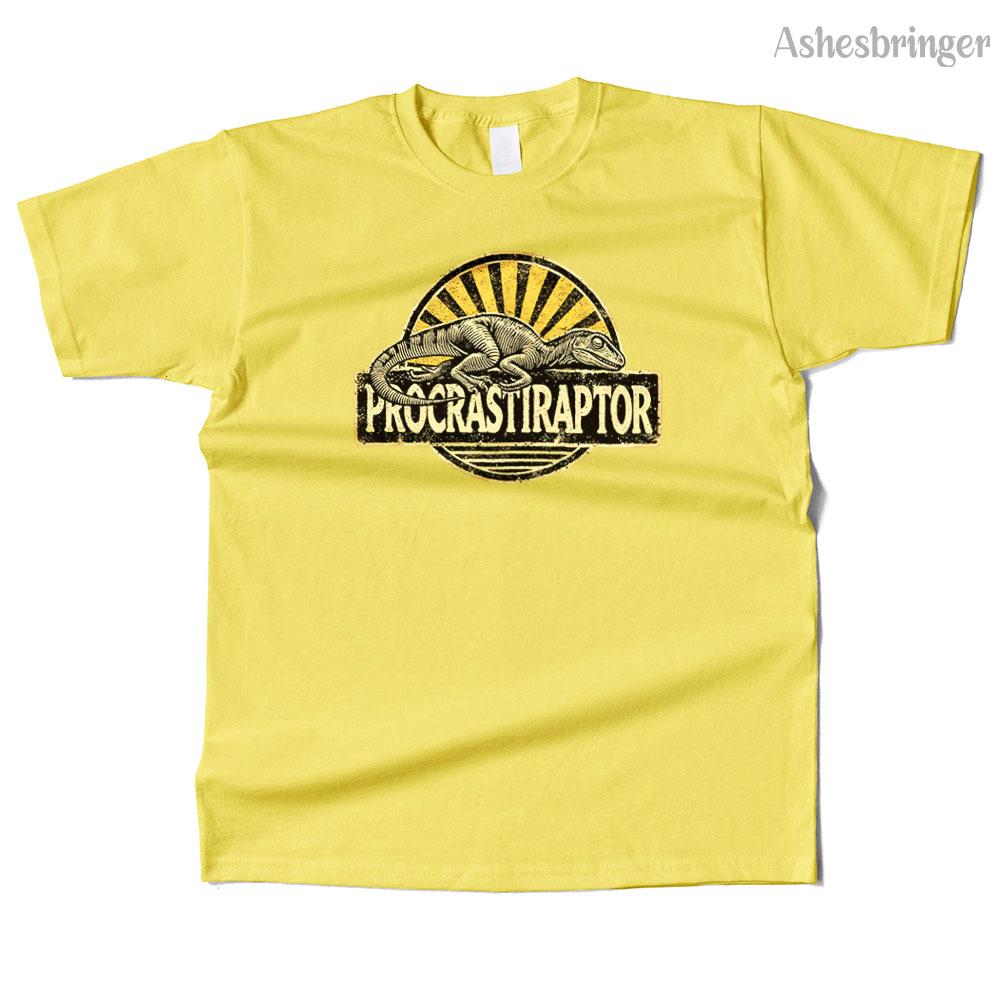 Pánské bavlněné grafické tričko Procrastiraptor Street Casual Style Tričko pro muže a ženy