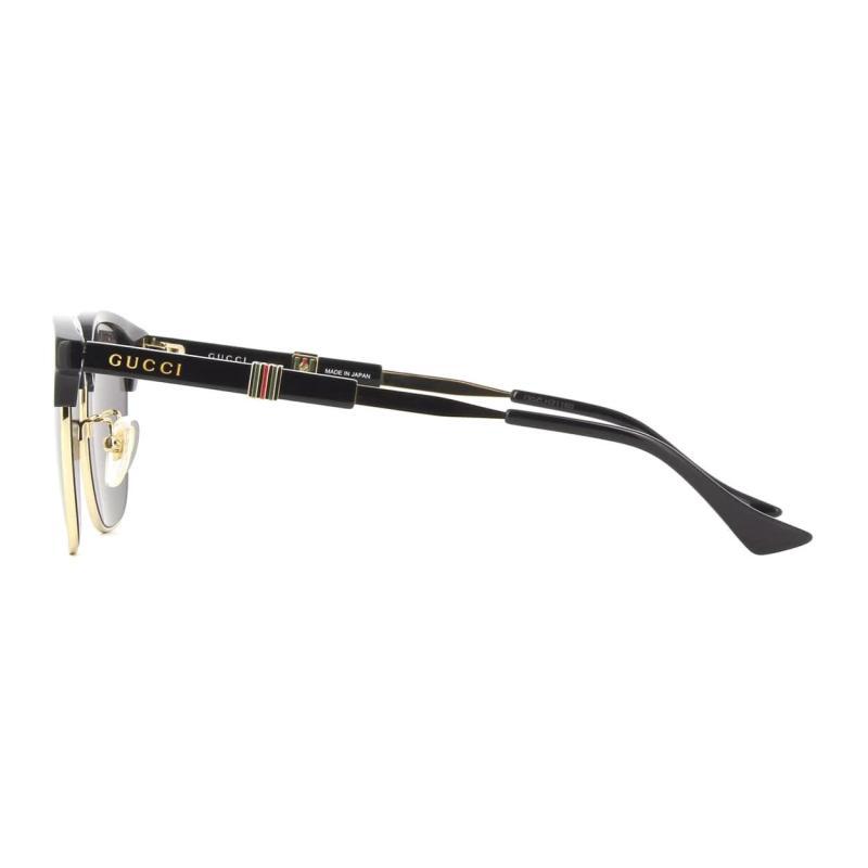GUCCI Lenses Logo Square Sunglasses Unisex Couple Black