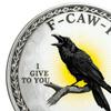 Yousheng F-CAW-F Coin 2 Inch Metal Keepsake Coin Raven Token of Freedom And Humor Collectible Attitude Coin for Letting Go And Moving on