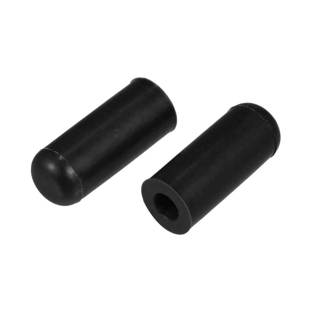 X AUTOHAUX 5pcs 4mm 0.16" Silicone Hose Cap Intake Vacuum Hose Tube End Plug Car Black