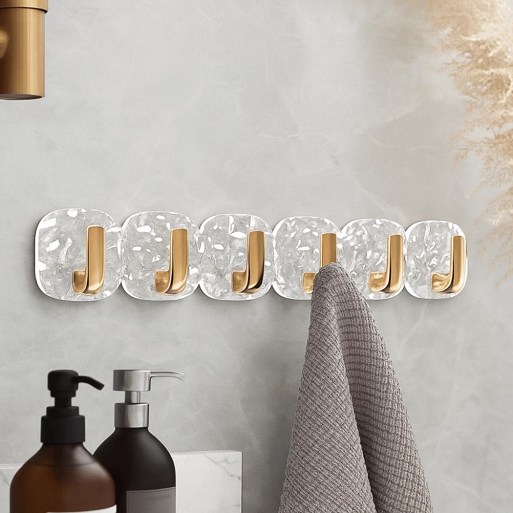 2PCS Wall Mounted Key Bag Hooks Punch-free Wall Hook Rack Durable Bathroom Hooks  Bathroom