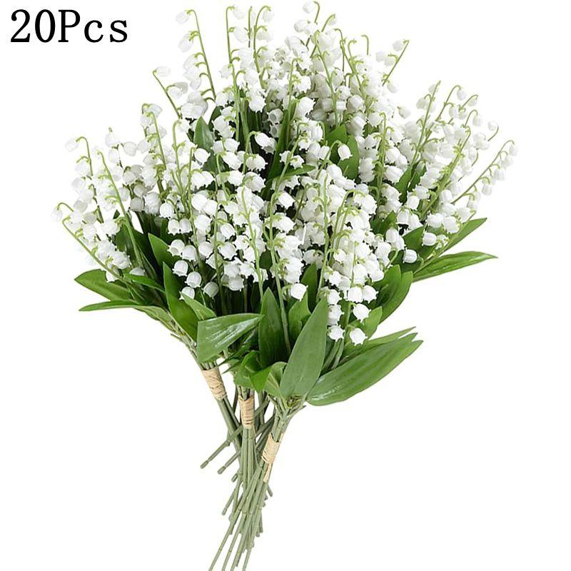 5/10/20 шт. 36 см Искусственный пластиковый колокольчик, ландыш, цветок для свадьбы, дома, украшение для центра стола, аксессуары 36cm