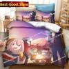 New 3D Anime Yuru Camp Bedding Set Duvet Cover Full Queen King Size Pillowcase Printed Bed Set Aldult Kid Bedroom Single Twin