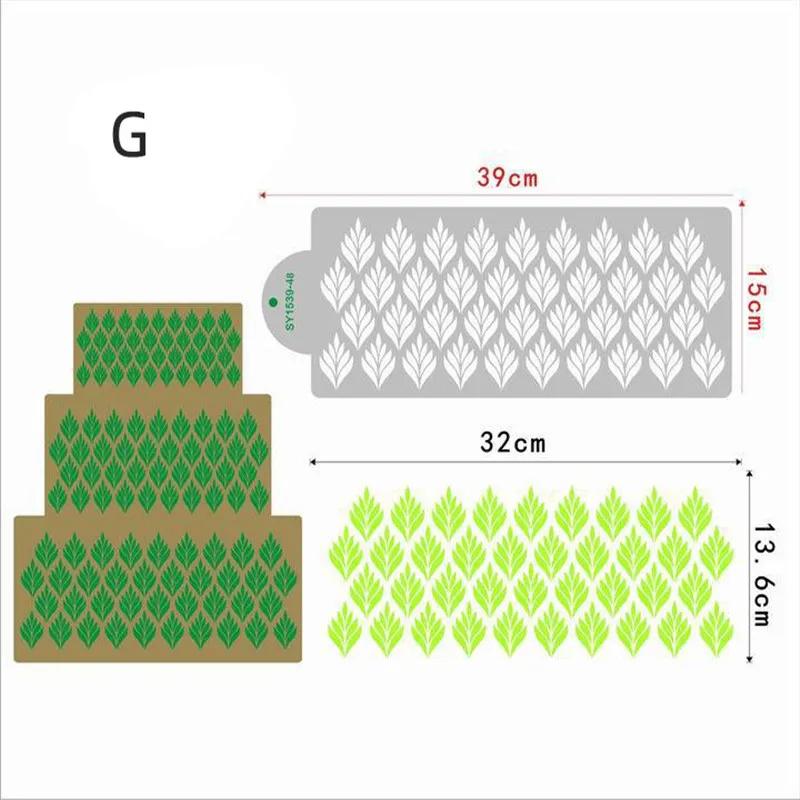 DIY Style Plastic Sugar Sieve Mold Fondant Printing Stencil Hollow Wedding Cake Stencil Edge Decoration Template Baking Tools