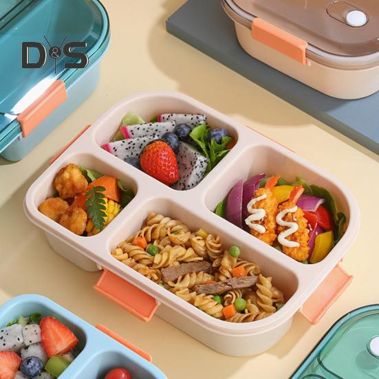 1 Set 1100/1550ML Dust-proof Bento Box Fresh-Keeping Convenient Smooth Opening Lunch Case