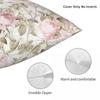 Sepia Roses Botanical Night Garden Square Pillowcase Polyester Linen Velvet Zip Decor Throw Pillow Case Car Cushion Cover