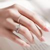 Douyin Adjustable V-Shaped Simulated Moissanite Diamond Ring for Women