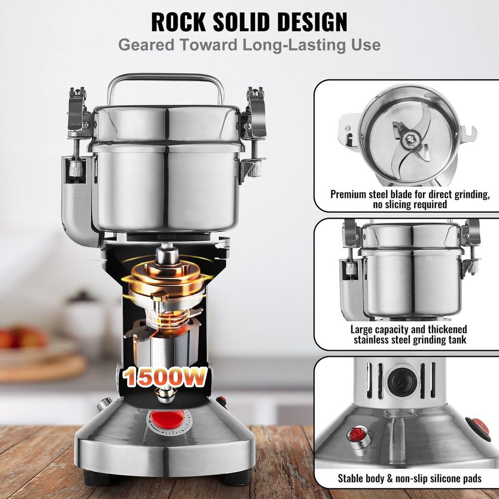 300g Commercial Spice Grinder Electric Grain Mill Grinder High Speed