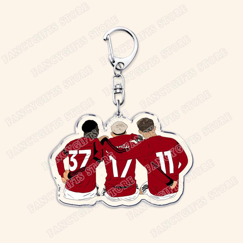 Popular Soccer Ball Player Keychains for Accessories Bag Football Key Chain Ring Fans Gifts Friends Keyrings 4