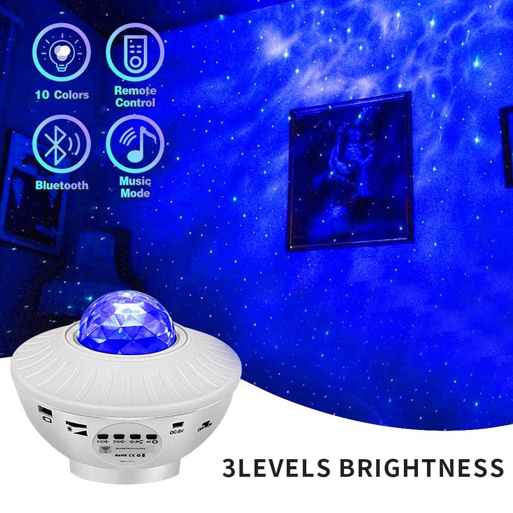 Projector Light RGB Starry Projector Lamp Bluetooth Remote Control Music Projecting Lightr for Bedroom Decoration Birthday Gift
