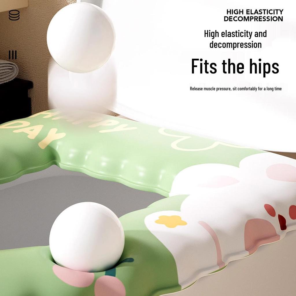 Waterproof EVA Toilet Seat Cover, Thickened Adhesive Cushion, Universal for All Seasons, Wash-Free Design.