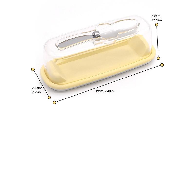 Butter box preservation box rectangular plastic container with knife cutting butter storage box storage and storage box