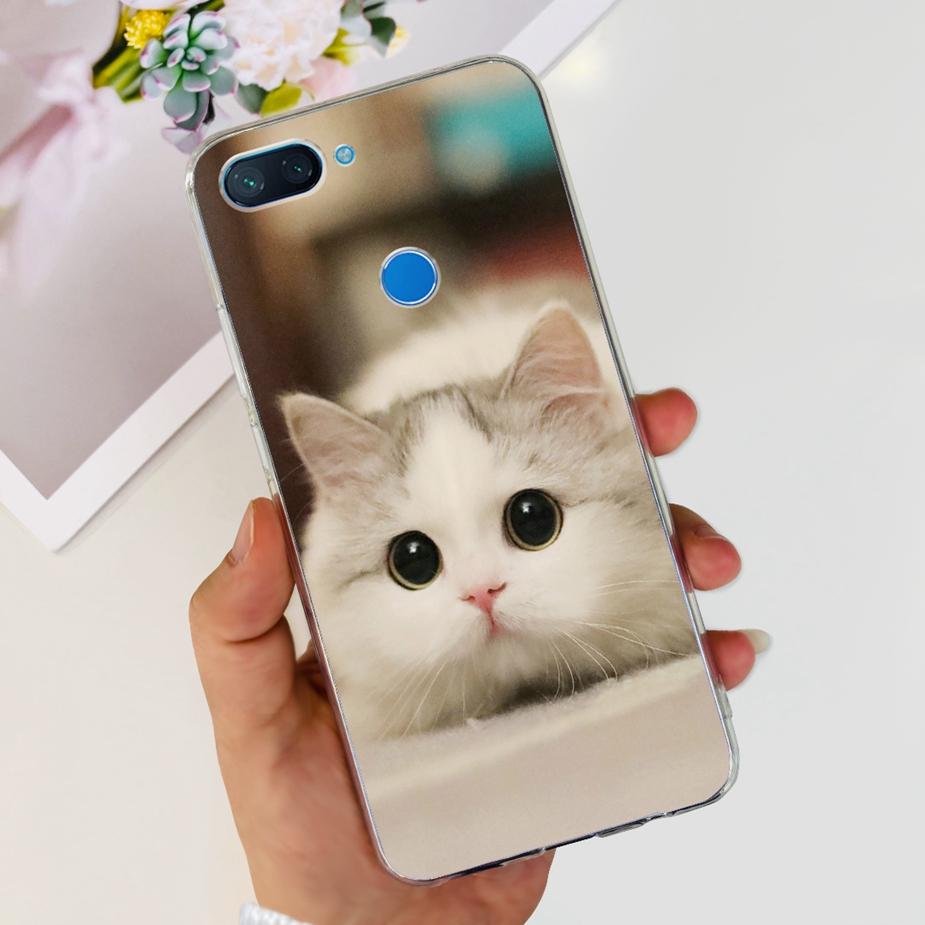 For Xiaomi Mi 8 Lite Case Cute Painted Cover Clear Silicone Phone Case For Xiaomi Mi 8 Lite 8Lite Back Cover 6.26'' Fundas Coque