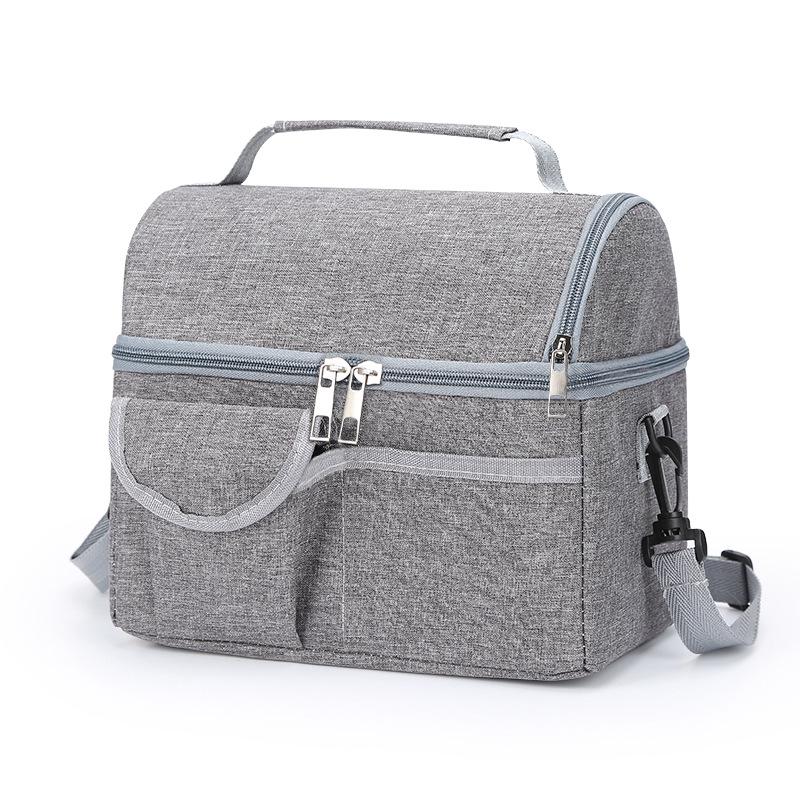 Large-Capacity Insulated Crossbody Lunch Bag for Picnics and Outdoors