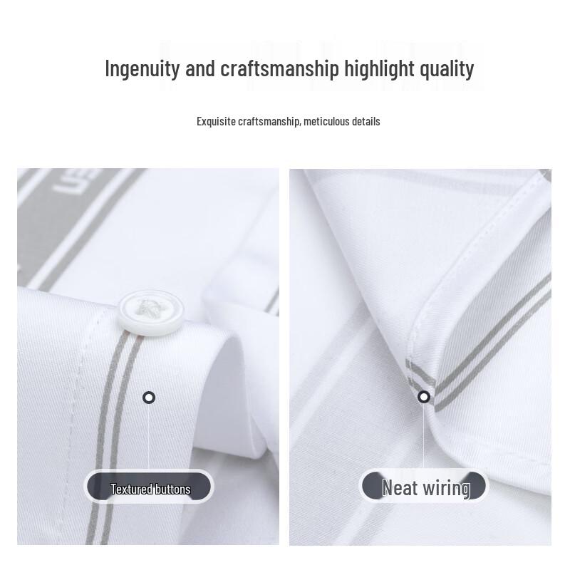 Men's Short Sleeve Stand Collar Business Shirt