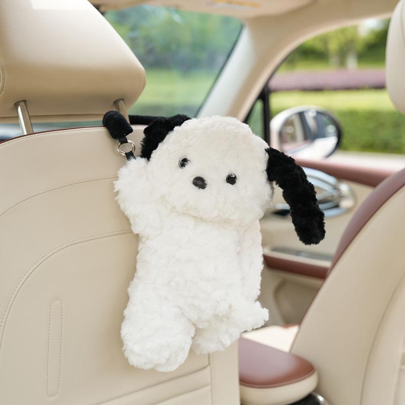 1pc Universal Car Tissue Hanger Doll Cute Creative Hanging Tissue Holder Plush Vehicle Tissue Case  Paper Box