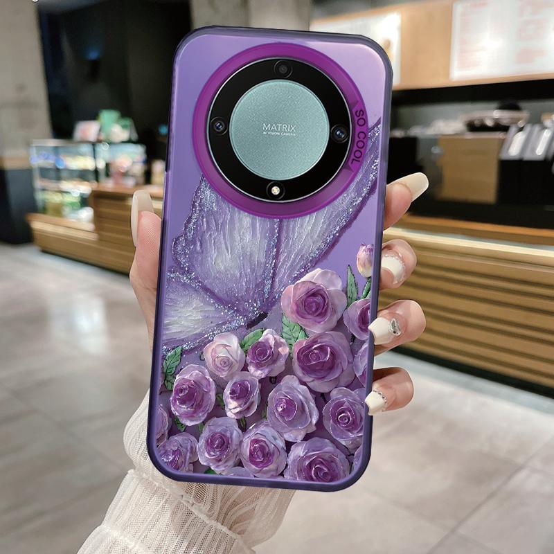 

Butterfly Pattern Phone Case for Honor Magic5 Lite X9a Magic 6 Lite X9b X7a X8a X7B X8B 90 Lite 70 90 200 Smart Bumpe Cover Honor 200 lite білий