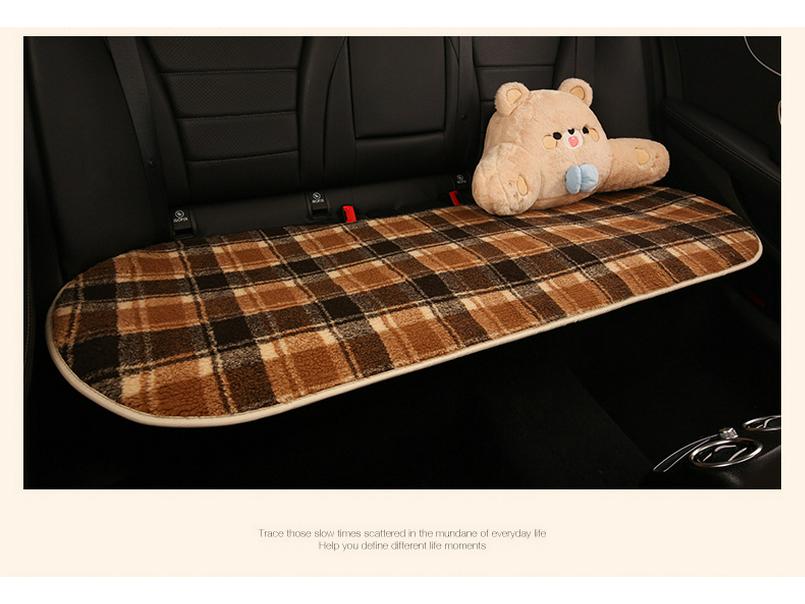 Winter Little Bear Plush Car Seat Cushion for Ford Escape, Mondeo, Focus, Escort