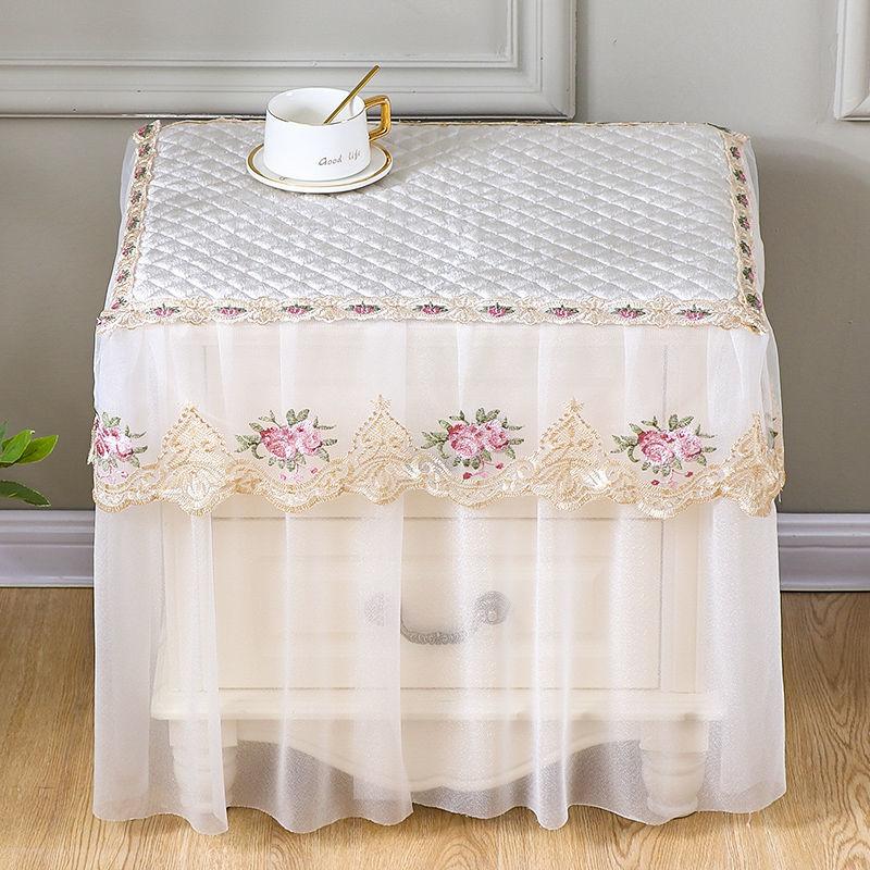 Thickened Bedside Table Cover Lace Fabric Floor-to-ceiling Dust Cover Bedroom Bedside Table Cover Cover Multi-purpose Universal Cover Towel