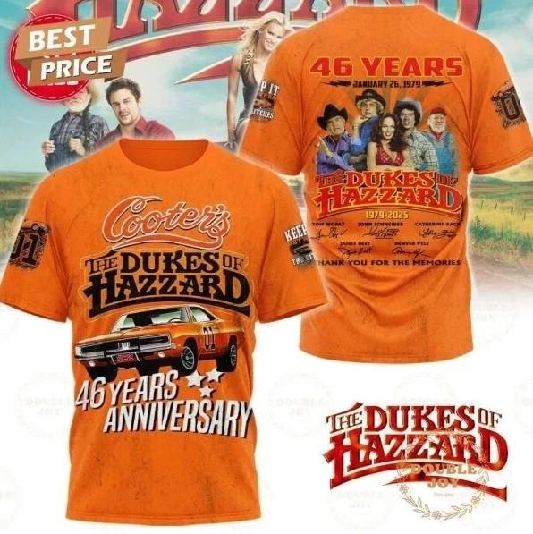 Cooter's The Dukes Of Hazzard 46° Anniversario 2025 Maglietta Taglia S-5XL
