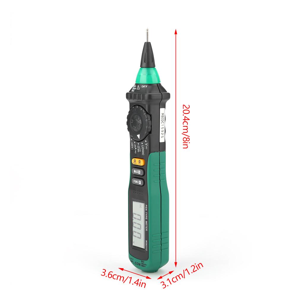MS8211D LCD Digital Pen Type Multimeter Auto Range AC DC Voltage Current Resistance Tester