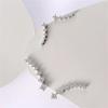 Vewant Hochwertige Ohrringe Piercing Rhodiumbeschichtet Klassisch Funkelnd Piercing Ohr-Crawler Climber Ohrringe Damen