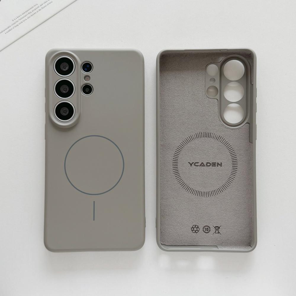 Matte Soft Silicone For Magsafe Phone Case For Samsung S26 S25 S24 S23 S22 Plus Ultra Wireless Charge Magnetic Full Bumper Cover