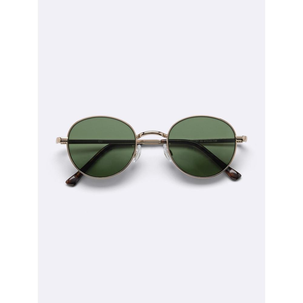 Gu Uv Cut Round Metal Sunglasses