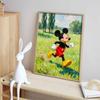 Disney diamond painting kit of running Mickey Mouse for living room, bedroom, study and other interior space decoration