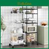 Storage Multilayer Kitchen Microwave Organizer Rack With Pulley Trolley Tool Multi Scene Pot Storage Racks Bathroom Shelves
