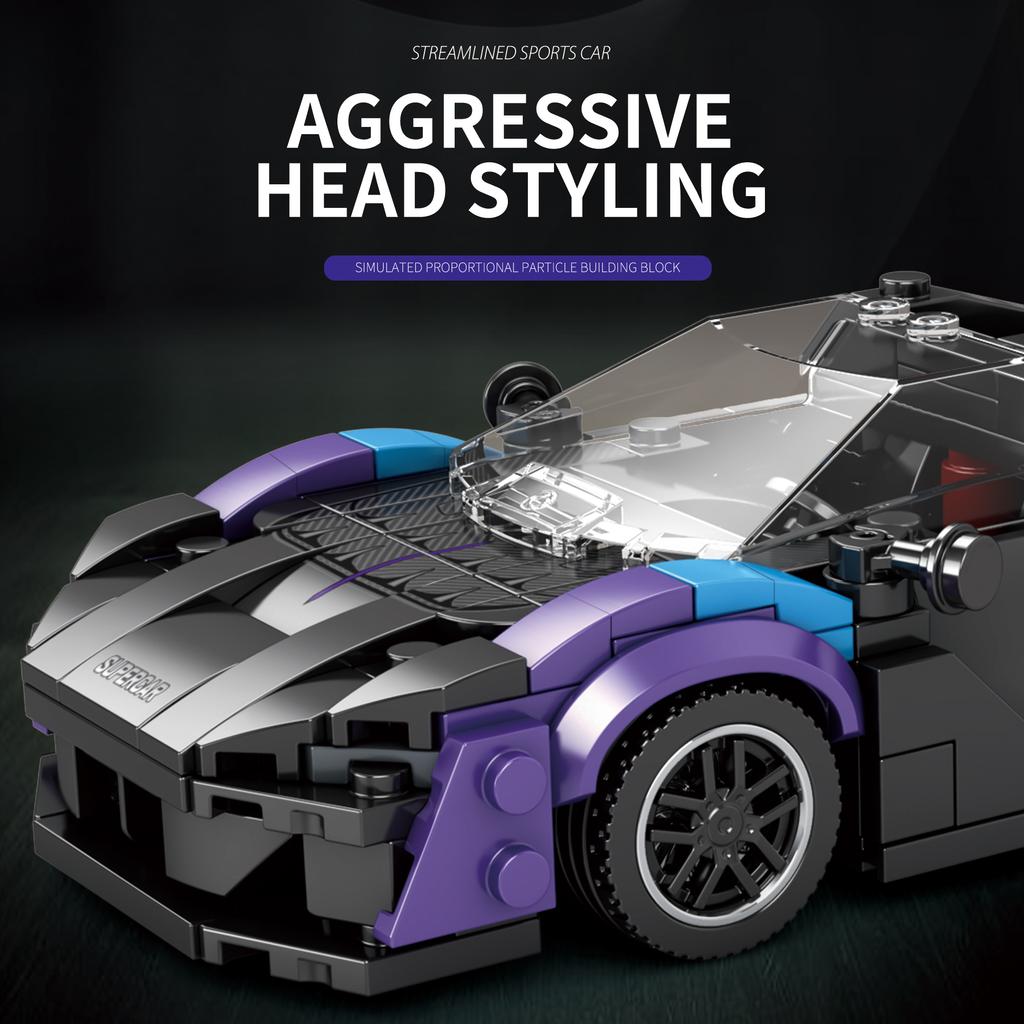 Sports Car Building Set 390 PCS Racing Car Building Kits for Kids and Adults Collectible Model Cars for Boys & Girls 6-8 10+