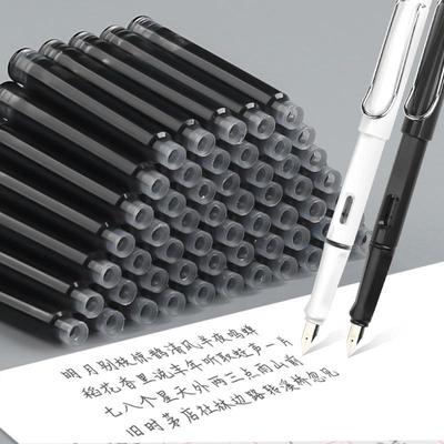 Replaceable Calligraphy Fountain Pen Cartridges, 3.4mm, Posture Correction, Blue/Black/Red Ink