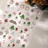 Festive Christmas Nail Art Stickers: Colorful Trees, Snowflakes, Bows & Wreaths