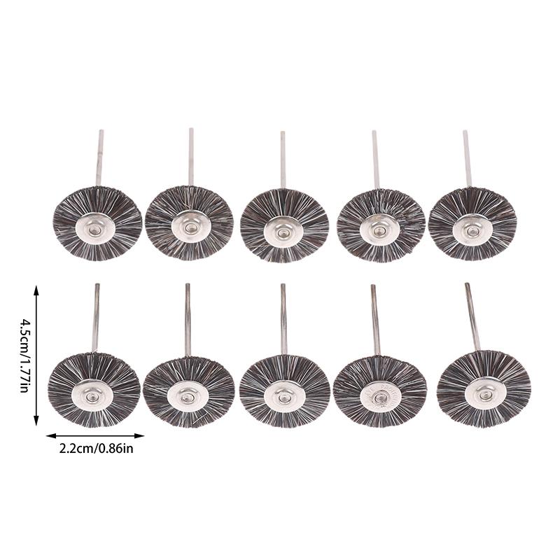 10Pcs Dental High Quality Polishing Hairbrush Wheel Polishing Brushes Dental Laboratory Equipment Materials Supplies