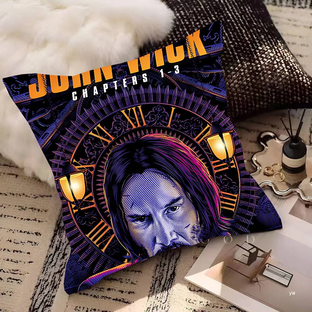 John Wick Pillow Case Square Pillow Bedroom Sofa Leisure Comfort Cushion Car Living Room Home Decoration
