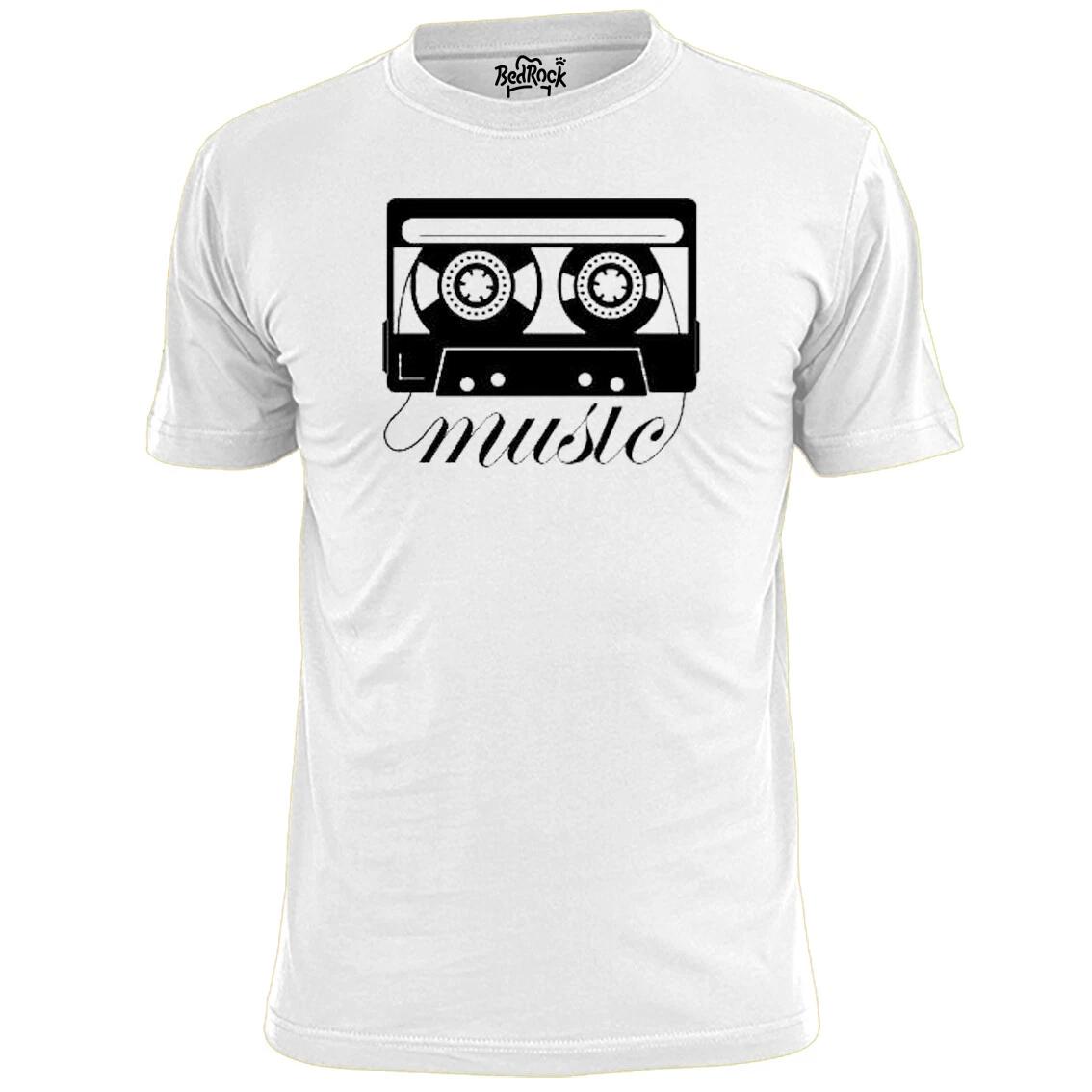 Mens Music Cassette Retro T shirt Tape Vintage Old School L