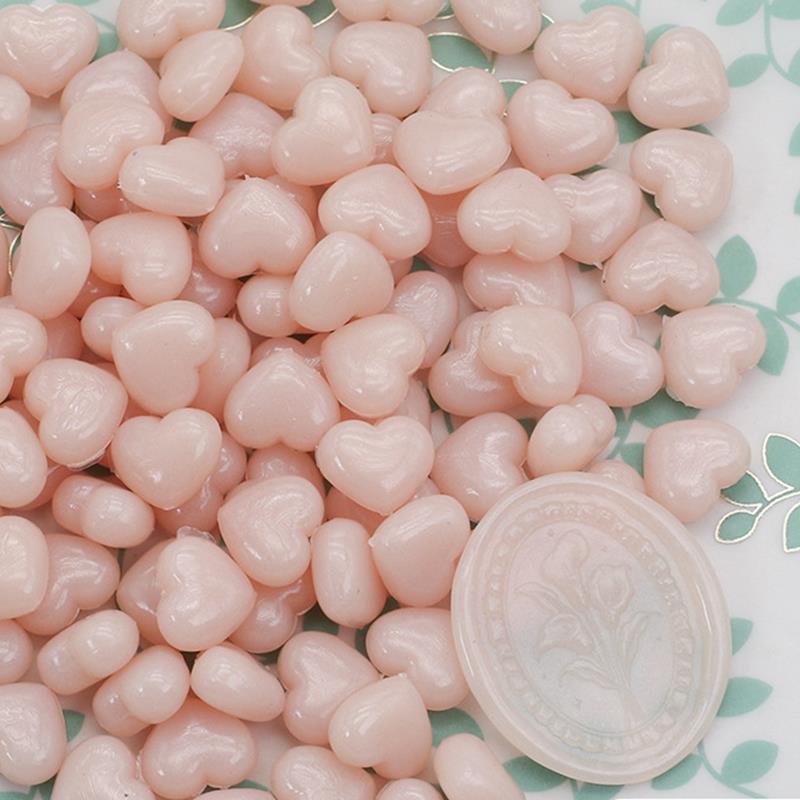 

100pcs/Bag Pearlescent Fire Lacquer Stamp Wax Heart Polarized Seal Beads DIY Stamp Envelope Wedding Invitation Supplies